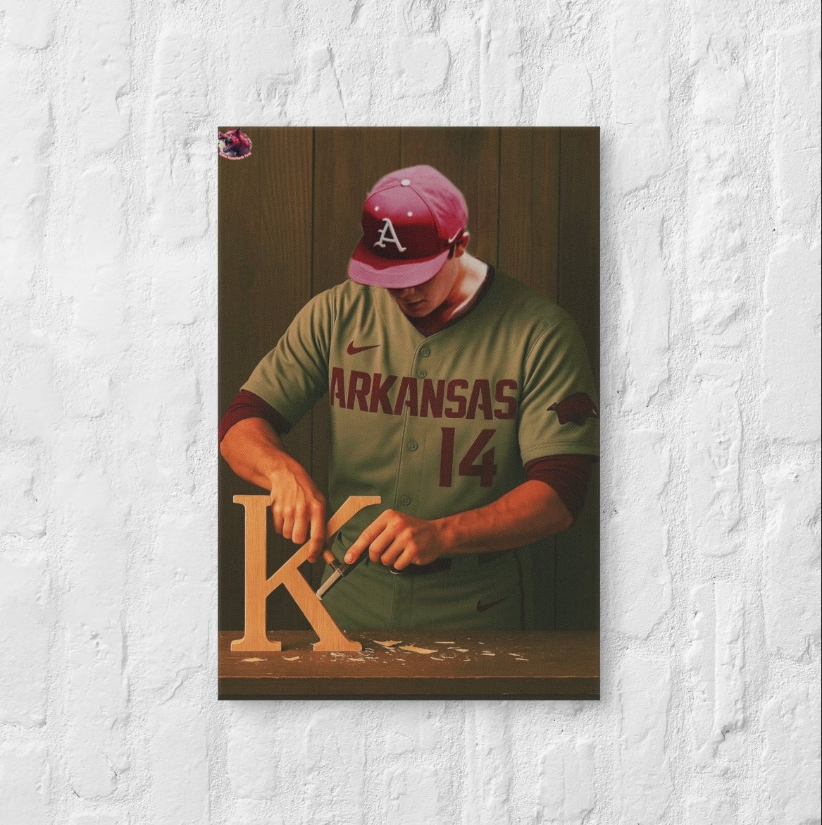 Gage Wood “CARVING” 16x24 Canvas
